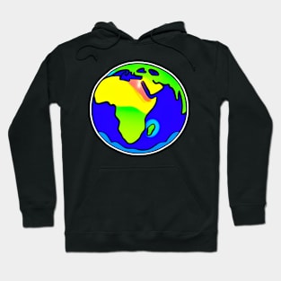 Vibrant 70s Style Planet Earth (MD23ERD004c) Hoodie